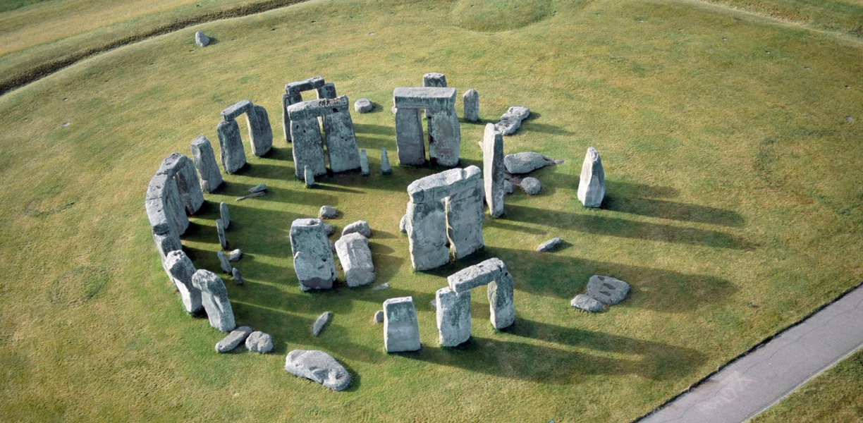 Aerial Shot of Stonehenge in Wiltshire